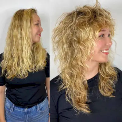 Long Curly Shag with Fringe