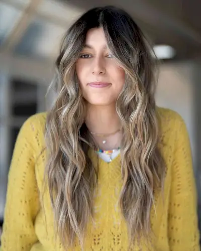 Beach Waves on Long Layered Hair