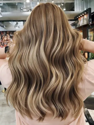 Soft Brown Waves for Thin Long Hair