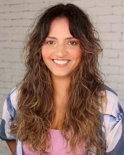 Messy Shaggy Layers and a Curtain Fringe