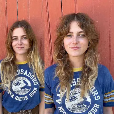 Middle Part Shag with Razored Layers for Long Fine Hair