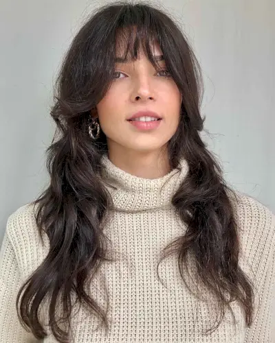 The long layered shag with wispy fringe