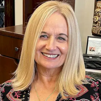 Blonde Layered Lob for Straight Hair