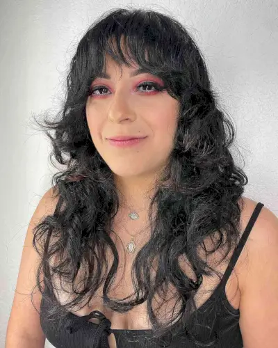 Long Curled Layered Shag