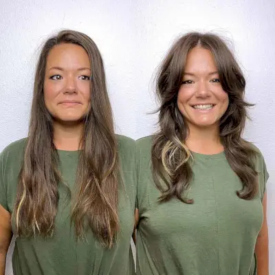 Long Layered Shag for Women with Fat Face Shapes