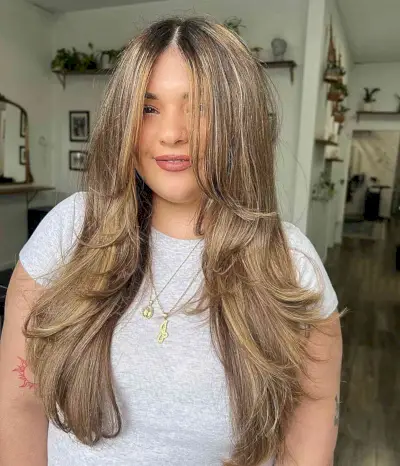 Soft Feathered Layers for Long Hair and Fuller Face Shapes