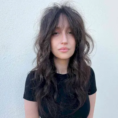 Shaggy Long Hair with See-Through Bangs