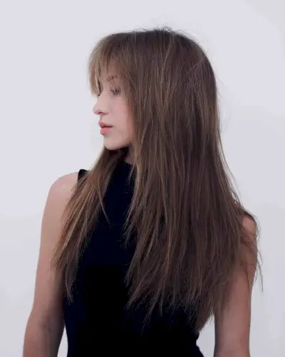 Long Shag with Fringe for Fine Hair