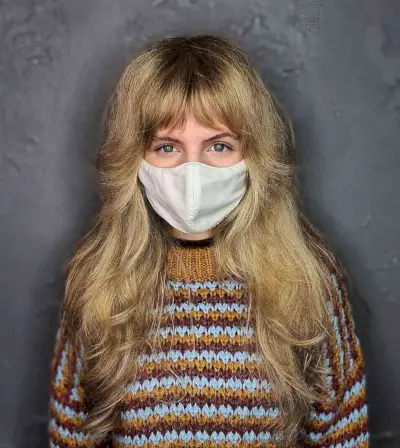 70s Shag with Soft Layers and Bangs for Long Hair