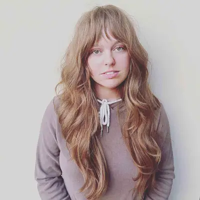 Dreamy Long Shaggy Hair with Fringe for women with heart faces