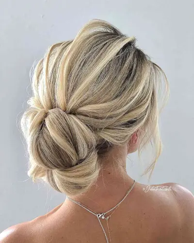 Romantic & Tousled Updo Hairstyle for Long Hair