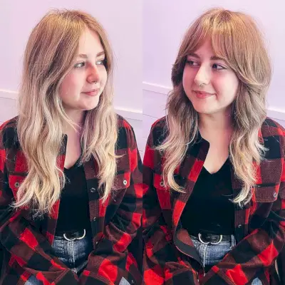 Shag with Wispy Ends and Curtain Bangs