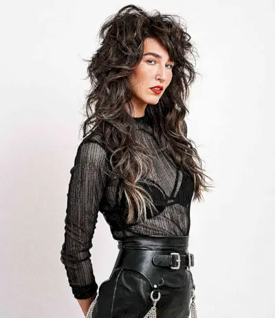 80s-Inspired Long Shag with Layers for Thick Hair