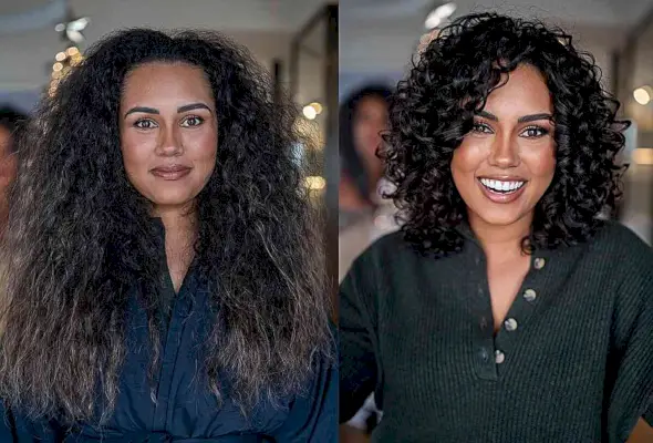 Stunning Curly Lob Makeover