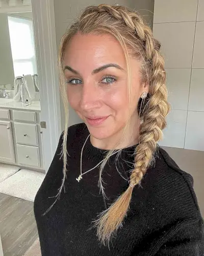 Dutch Braid Side Ponytail for Long Hair