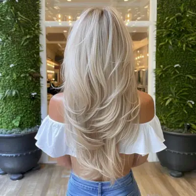 easy long hair down style