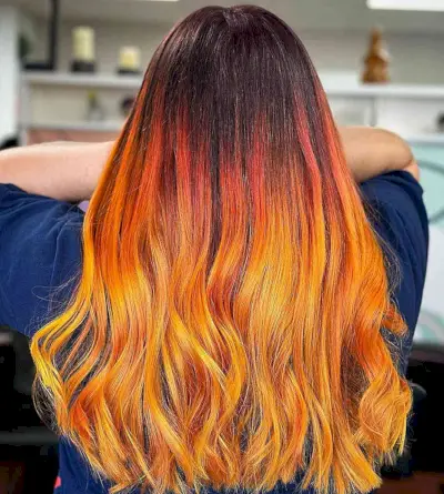 Sunflower Ombre for Long Hair