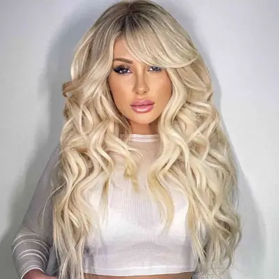 Long Waves with a Side Part and Sweeping Bangs