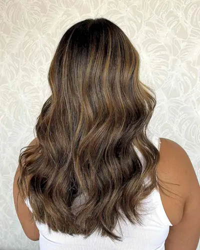 Simple Caramel Balayage Waves