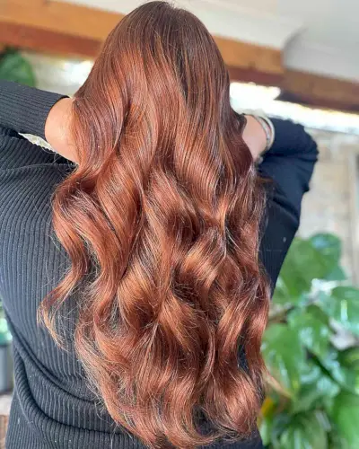 Dimensional Copper Color Waves