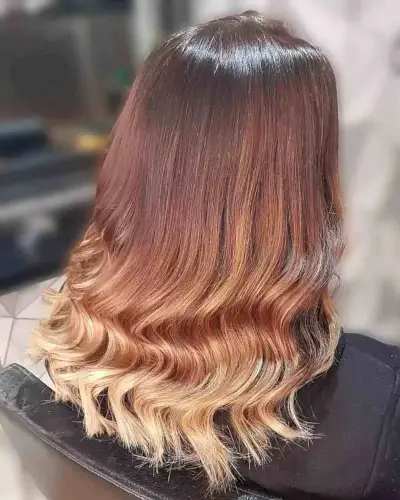 Melted Ombre Auburn Waves