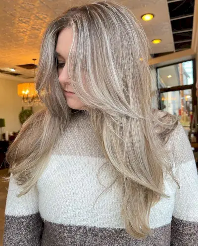 long layered bangs on straight hair