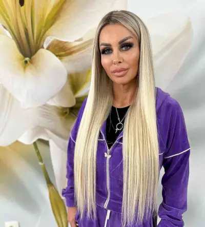 Waste-Length Middle-Parted Long Straight Blonde Hair