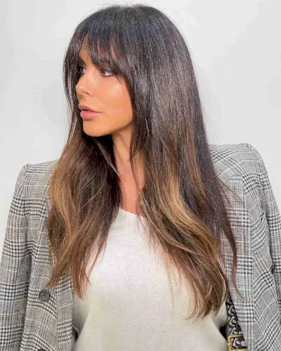 Long Choppy Straight Cut