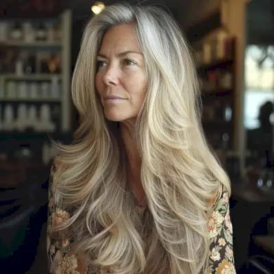 movement with long layers on straight hair