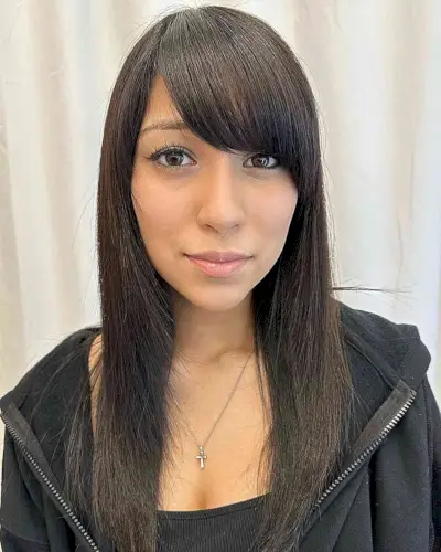 Fantastically Long Choppy Hair with Side Bangs