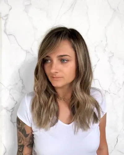 Lovely Wavy Long Hair with Side Bangs