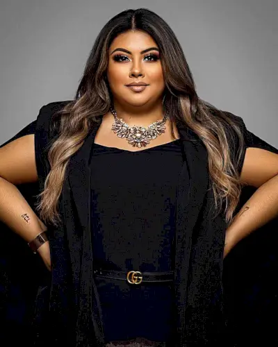 Long Dark Straight Hair with a Middle Part for Round Faces