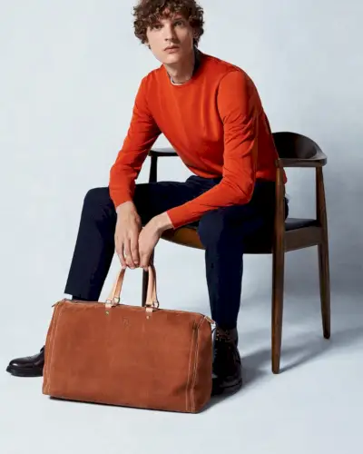 Carolina Herrera Brown zamšādas soma 2022 Valentin Caron modelis