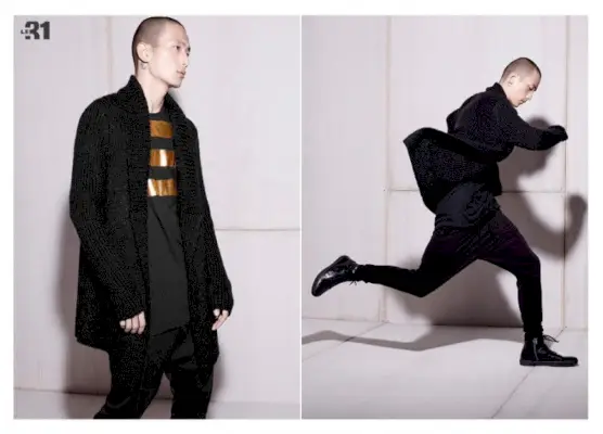 Sung Jin Park modelē modernas proporcijas Simonsam