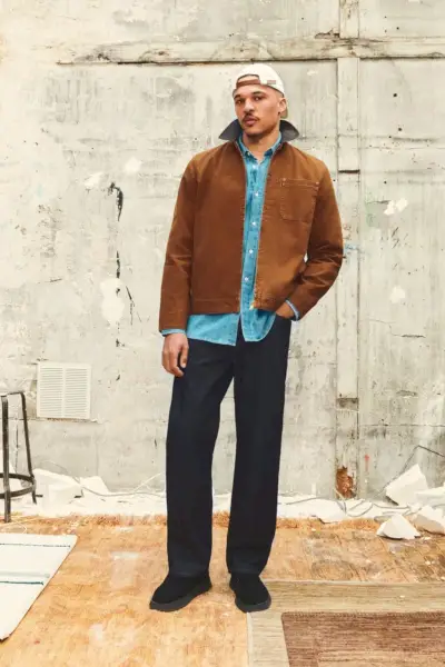 Zara Man jakke med kontrastkrage