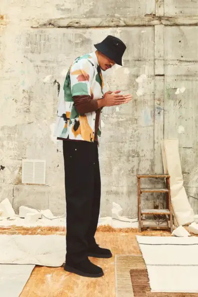 Zara Man skjorte med akvarelltrykk