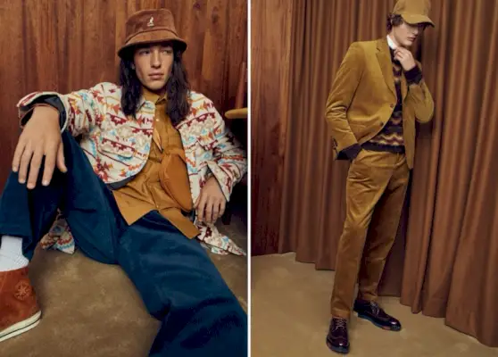 גבריאל כריסטנסן ודארווין גריי מתחברים לסיימון כדי להציג אופנת קטיפה לסתיו.