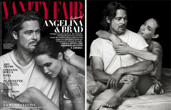 브래드 피트 + 안젤리나 졸리 표지 Vanity Fair Italia