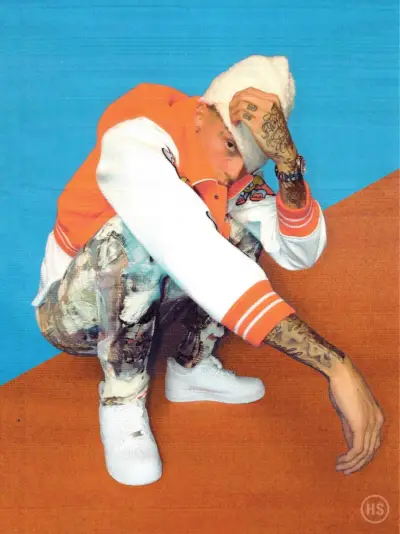 Central Cee Highsnobiety Photoshoot 2023 Louis Vuitton Varsity Jacket Public Housing Skate Team