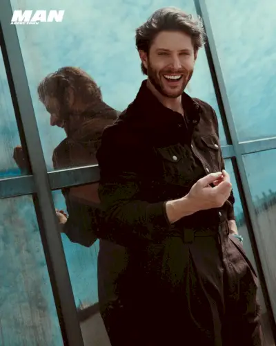 Jensen Ackles Smiling Man About Town Photoshoot 2022