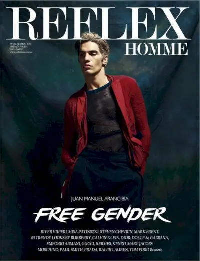 Juan Manuel Arancibia covert Reflex Homme, gefotografeerd door Ari Mendes.