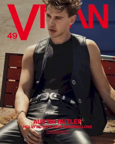Kožené kalhoty Austin Butler Cover 2022 VMAN Coach