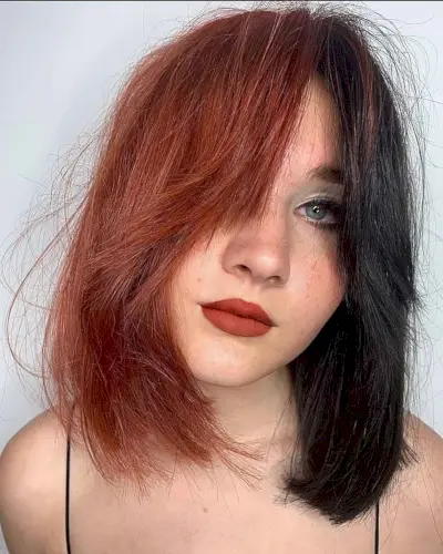 Two-Toned Long Bob with Bangs