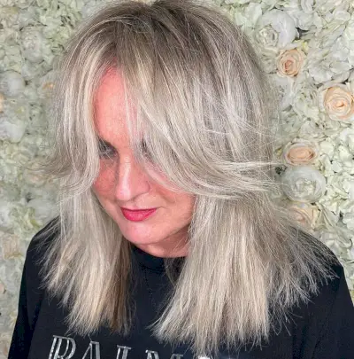 Messy Style with Long Curtain Fringe