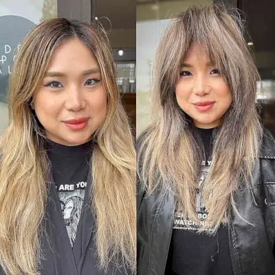 Medium Shag with Dark Money Piece for Round Faces