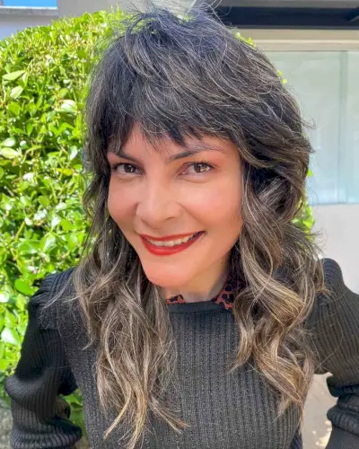 Medium-Length Shag with Fluffy Bangs