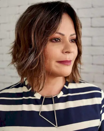 Heavily Layered Bob Cut