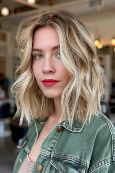 Medium-Length Chop with Highlights
