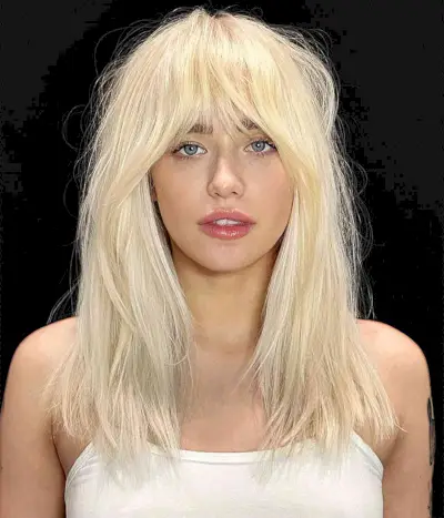 Totally Blonde Shag on Thick Medium-Length Hair for women with choppy ends