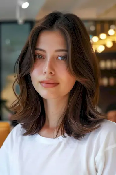 Collarbone-grazing lob with layered front